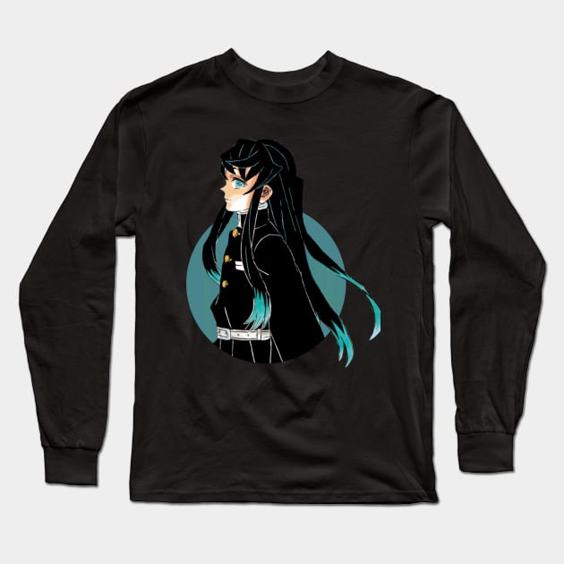 mist hashira sword Long Sleeve T-Shirt by Sparkledoom